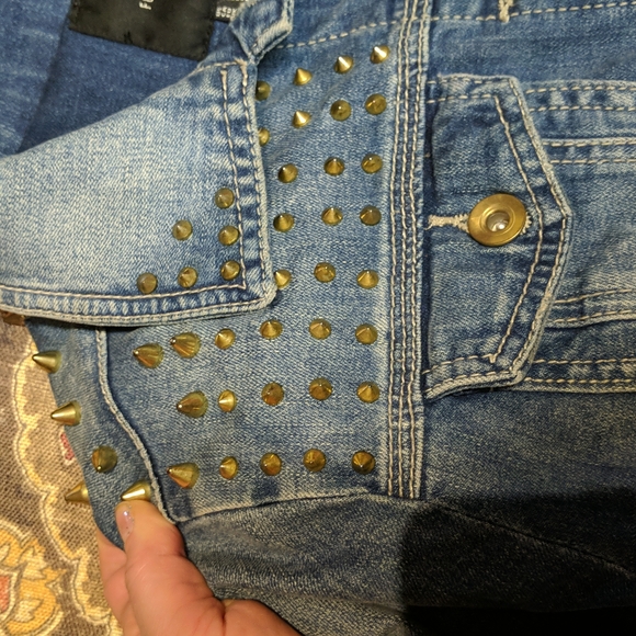 Y2K studded denim jacket early 2000's - Picture 1 of 8